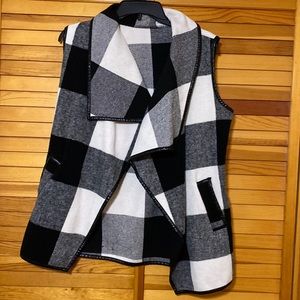 Buffalo plaid vest